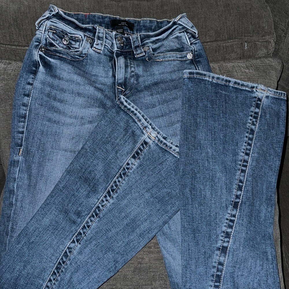 True Religion Womens Joey Flare Jean - Size 25 - Color Blue Jeans